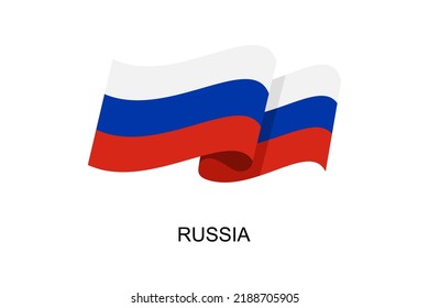 Russia flag vector. Russian flag on white background. Vector illustration eps10