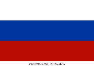 Russia flag vector. Flag of Russia sign isolated. National flag of Russia flat symbol icon for printing of any size. EPS 10
