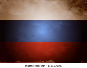 Russia Flag vintage