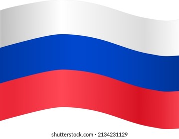 Russia flag wave  isolated  on png or transparent background,Symbol Russia,template for banner,card,advertising ,promote,and business matching country poster, vector illustration