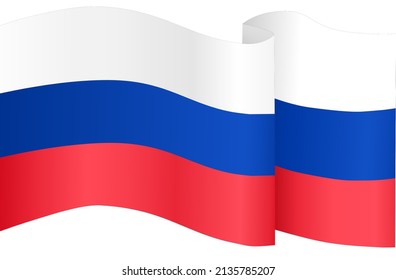 Russia flag wave  isolated  on png or transparent background,Symbol Russia,template for banner,card,advertising ,promote,and business matching country poster, vector illustration