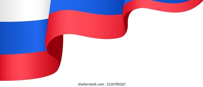 Russia flag wave  isolated  on png or transparent background,Symbol Russia,template for banner,card,advertising ,promote,and business matching country poster, vector illustration