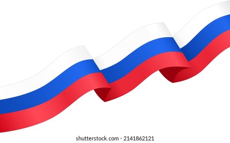 Russia flag wave  isolated  on png or transparent background,Symbol Russia,template for banner,card,advertising ,promote,and business matching country poster, vector illustration