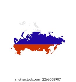 Russland Flaggen Symbol Set, Russland Unabhängigkeitstag Symbol gesetzt Vektorsymbol