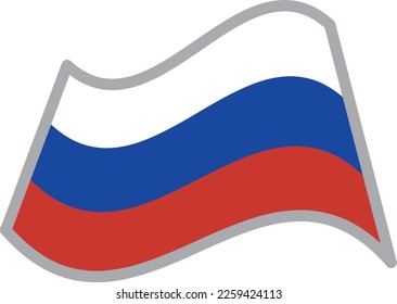 Russia fluttering national flag illustration vector material