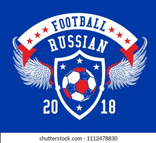 Russia football graphic design vector art