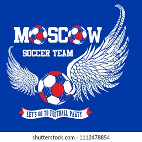 Russia football graphic design vector art