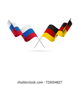 Russia and Germany flags. Vector illustration.