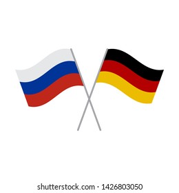 Russia and Germany flags vector isolated on white background