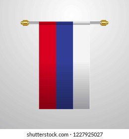 Russia hanging Flag