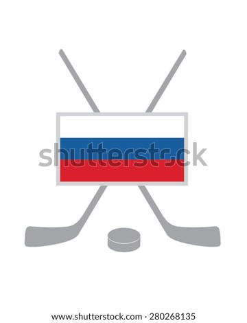 Russia Hockey Icon - Vector