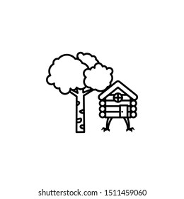 Russia, a hut on chicken legs icon. Element of Russia thin line icon
