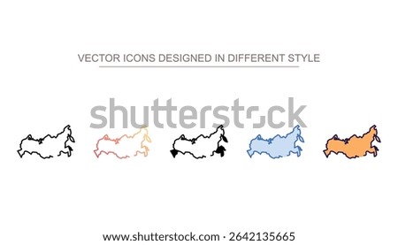 Russia icon design with white background stock illustration