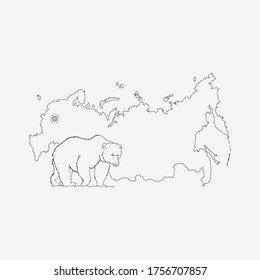 Russia icon line element. Vector illustration of russia icon line isolated on clean background for your web mobile app logo design.