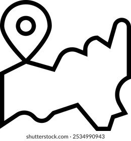 ícone da rússia. Design de estilo linear fino isolado em fundo branco