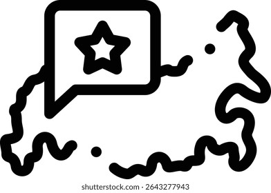 russia icon. Thin Linear Style Design Isolated On White Background