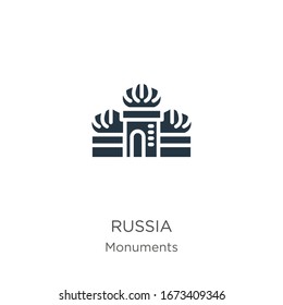 Russia icon vector. Trendy flat russia icon from monuments collection isolated on white background. Vector illustration can be used for web and mobile graphic design, logo, eps10