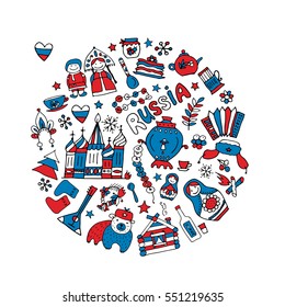 Russia, icons collection. Sketch for your design