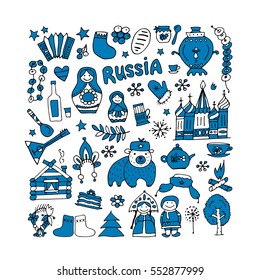 Russia, icons collection. Sketch for your design