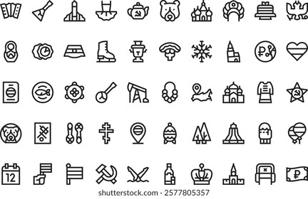 Russia icons High-Quality Vector Icons Collection with Editable Stroke. Ideal for Professional and Creative Projects.