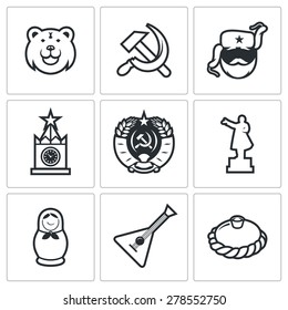 Russia icons. Vector Illustration.