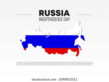 Russia Independence day background banner poster for national celebration on June 12.