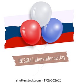 Russia Independence Day With Balloon