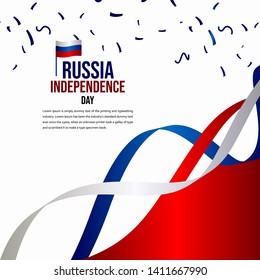 Russia Independence Day Celebration Vector Template Design Illustration