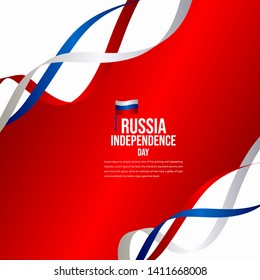 Russia Independence Day Celebration Vector Template Design Illustration