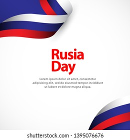 Russia independence day vector template. Design for banner, poster, greeting cards or print. Design for your celebration.