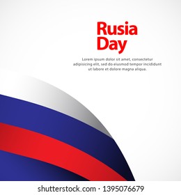 Russia independence day vector template. Design for banner, poster, greeting cards or print. Design for your celebration.