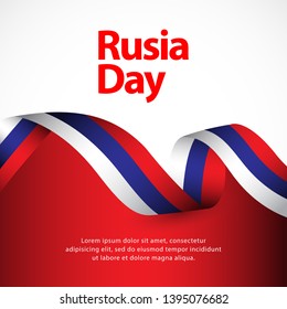 Russia independence day vector template. Design for banner, poster, greeting cards or print. Design for your celebration.