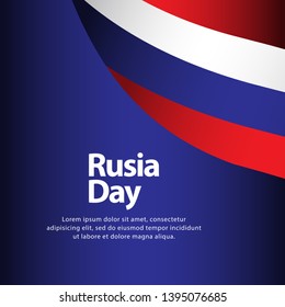 Russia independence day vector template. Design for banner, poster, greeting cards or print. Design for your celebration.
