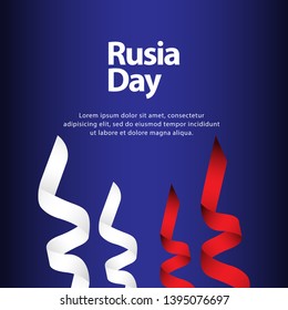Russia independence day vector template. Design for banner, poster, greeting cards or print. Design for your celebration.