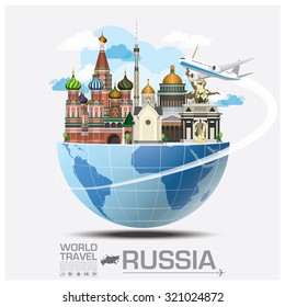 Russia Landmark Global Travel And Journey Infographic Vector Design