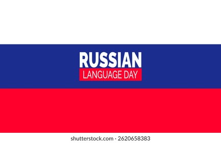 Russia Language Day. 6th June International Russian Language Day. holiday concept, Perfect for background, banners, cards, posters, and  social media design with  book icon