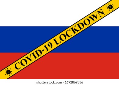 russia lockdown preventing coronavirus spread or outbreak. covid-19 russia precaution to lock down virus infection