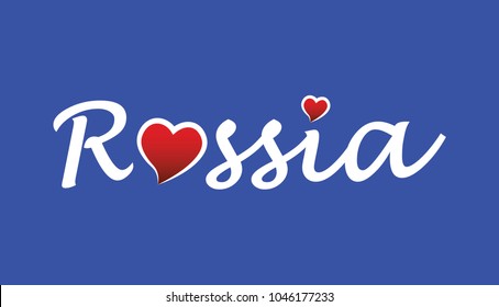 Russia Logo Type Writing