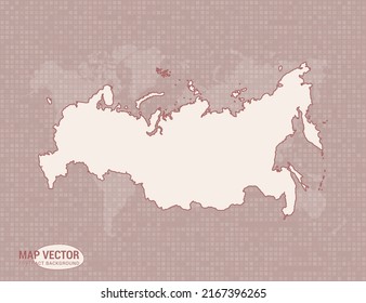Russia map of abstract modern vector design illustration.