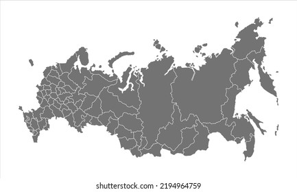 Russia map background grey color with borderline, perfect for office, banner, landing page, background, wallpaper and more