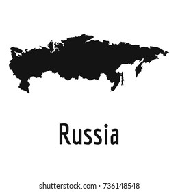 Russia map in black. Simple illustration of Russia map vector isolated on white background