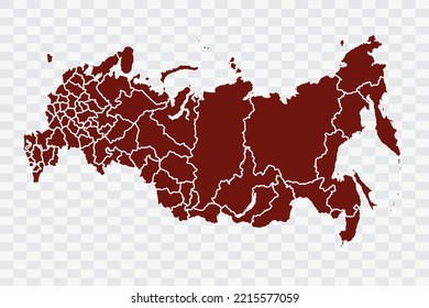 Russia Map burnt brown Color on White Background quality files Color (701205) png