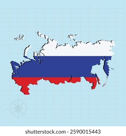 Russia map Design Vector illustration graphic