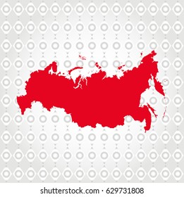  russia map in Diamond background