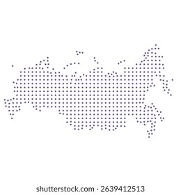 Russia map dotted pattern design purple circle