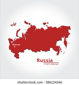 Russia Map, With Extensive State and Capital State, Using For Business, Education, etc.