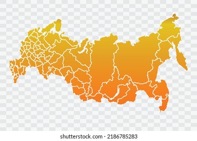 Russia Map Gold Dust Color on White Background png
