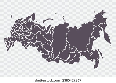 Russia Map Graphite Color on White Background quality files Png