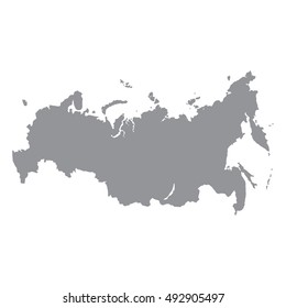 Russia map gray