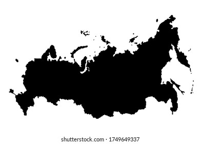 Russia  map with gray tone on  white background,illustration,textured , Symbols of Russia,vector illustration